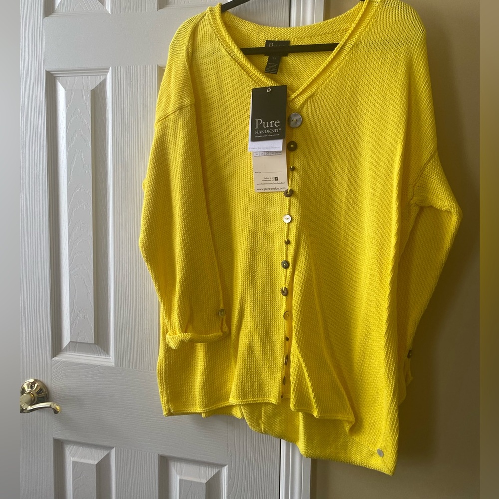 Pure yellow sweater top